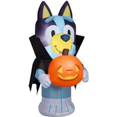 Costumes Gemmy Airblown Bluey in Vampire Costume Bluey ft Tall Blue