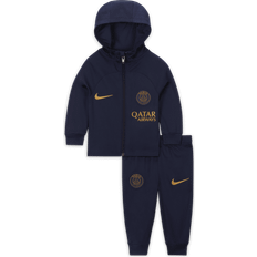 Nike Baby's Paris Saint-Germain Strike Dri-FIT Hooded Tracksuit - Blackened Blue/Blackened Blue/Gold Suede