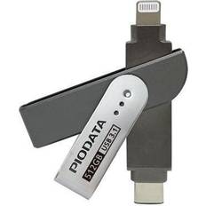 Piodata Ixflash mfi 512gb iphone ipad flash drive photo stick storage lightning usb-c