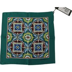 Dolce & Gabbana Majolica Patterned Square Handkerchief Scarf Silk