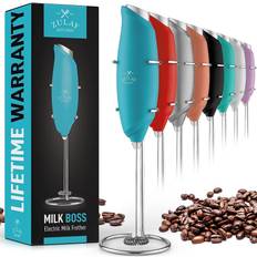 Zulay Kitchen Milk Boss Milk Frother With Holster Stand - Teal, 1
