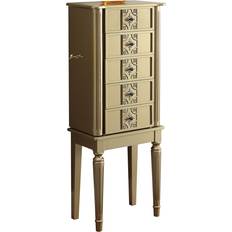 Jewelry Storage Acme Furniture Tammy Jewelry Armoire Gold