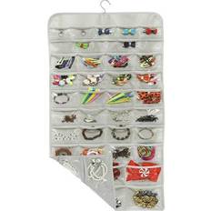Jewelry Storage Simple Houseware Hanging Jewelry Organizer Pocket, Grey