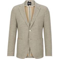 Hugo Boss Men Jackets Hugo Boss Regular-fit jacket in micro-patterned cloth grey Regular