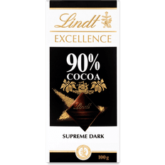 Lindt Excellence Dark 90% Cocoa Chocolate Bar 100g 1pakk