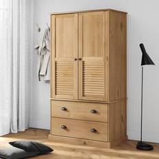 Brune Garderober vidaXL VIGO Kleiderschrank