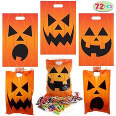 Trick or Treat Canvas Bag - Reusable Halloween Cloth Candy Sack with Draw  String - Bulk Goody Bags