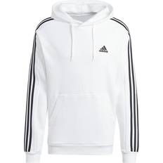 Adidas Men's Sportswear Essentials Fleece 3-Stripes Hoodie - White