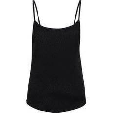 Hugo Boss Damen Tanktops Hugo Boss Pyjama-T-Shirt Satinoir 50485389 Schwarz Regular Fit