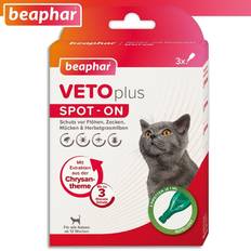 Beaphar Katzen Haustiere Beaphar 2 pack à 3 1ml vetoplus spot-on ungezieferschutz katzen ab 12 wochen