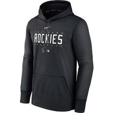 Nike Men's Black, Purple Colorado Rockies Authentic Collection Pregame Performance Pullover Sweatshirt