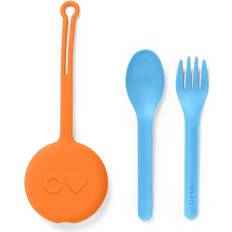 Best Kids Cutlery Omielife Box kids utensils set with case 2 piece plastic reusable fork and spoon silverwa