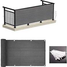 Enclosures Love story 3' charcoal balcony privacy screen fence cover hdpe