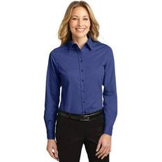 Port Authority Ladies Long Sleeve Easy Care Shirt-4XL Mediterranean Blue