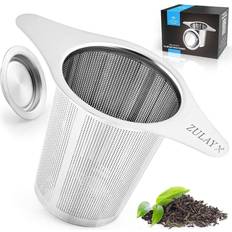 Stainless Steel Tea Strainers Zulay Kitchen Reusable for Loose with Fine Mesh silver Tea Strainer