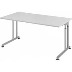 Edelstahl Tische HAMMERBACHER ZS16 höhenverstellbarer lichtgrau Schreibtisch