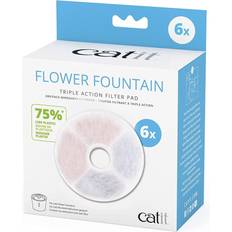 Katteleker - Katter Husdyr Catit flower fountain triple action filter 6pack frameless stop odour