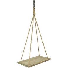 Artificial Plants Primitive Country Wooden Jute Rope Hanging Stand