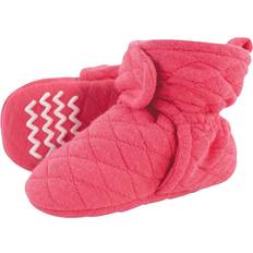 Hudson Baby Quilted Booties - Dark Pink