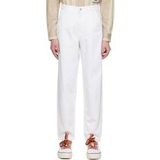 Men - White Jeans Tommy Hilfiger White Embroidered Jeans
