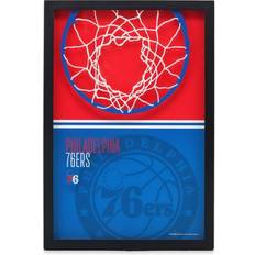 Sports Fan Products on sale Open Road Brands NBA Philadelphia 76ers Print-On Glass Wall Sign