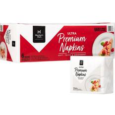 Paper Napkins Member's Mark Premium White 2-Ply Napkins, 13" x 12.7" 660 Count