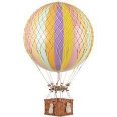 Authentic Models Jules Verne, Hot Air Balloon, Real Woven Reed Basket, Hanging Rainbow