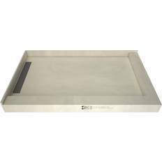 Pool Bottom Sheets Tile Redi Double Threshold Shower Base with Drain Top