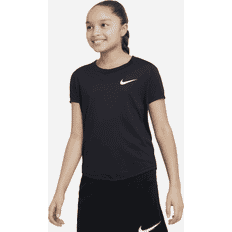Nike T-shirts Nike DriFIT Girls' Essential Scoop Neck TShirt, Black, Golf Top