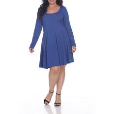 White Mark Jenara Dress Plus Size - Royal Blue