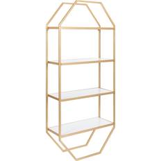 White wall shelves Kate and Laurel Adela Modern Octagon Wall Shelf