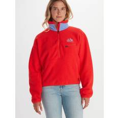 Blå - Dame Gensere Marmot E.C.O. Recycled Fleece Pullover Women victory red/getaway blue female 2023 Midlayer, Shirts & Tops