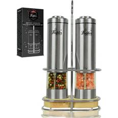 KSL Gravity Electric Salt and Pepper Grinder Set (Black) - Battery