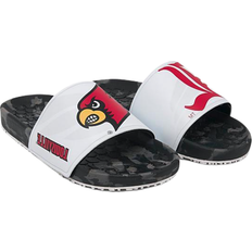 Men's White/Red Louisville Cardinals Slydr Pro Slide Sandals