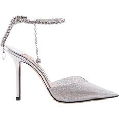 Jimmy Choo Saeda 100 - Silver Glitter Plexi