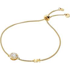 Michael Kors Pavé Halo Slider Bracelet - Gold/Transparent
