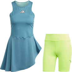 Blau - Tennis Kleider adidas Aeroready Pro Tennis Dress - ArcticFusion/Lucid Lemon