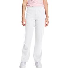 Hanes White Pants Hanes EcoSmart Women's Open-Leg Fleece Sweatpants White