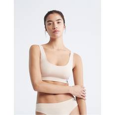 Calvin Klein Naturals Wireless Cotton Blend Bra In Mudstone