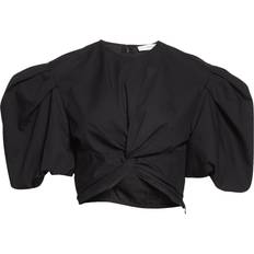 Vince Twist Knot Puff Sleeve Blouse - Black