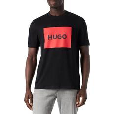 Baumwolle - Herren T-Shirts HUGO BOSS Crew Neck T-shirt with Box Logo - Black