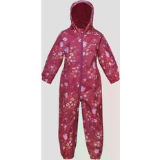 Regenoveralls Regatta Kid's Peppa Pig Pobble Waterproof Puddle Suit - Berry Pink