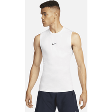 Nike Weiß Tanktops Nike Pro Herren vêtement running homme