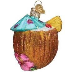 Old World Christmas Tropical Coconut Drink Hanging Figurine
