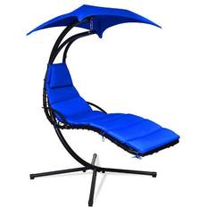 Hammock chair swing with stand Costway Hanging Stand Chaise Lounger Swing