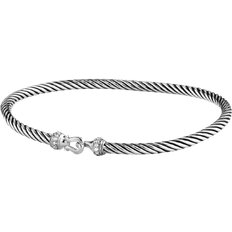 David Yurman Cable Buckle Bracelet 3mm - Silver/Diamonds