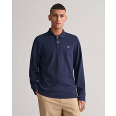 Gant Polo Shirts Gant REG SHIELD LS PIQUE RUGGER Blå