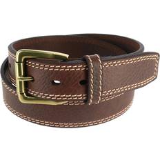 LOUIS STITCH Reversible Belt with Embossed Logo For Men (Charcoal, 36)