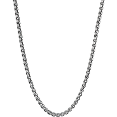 Men - Stainless Steel Necklaces David Yurman Box Chain Necklace - Silver