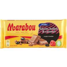 Marabou Lakrits, Hallon & Caramel 185g 1pakk